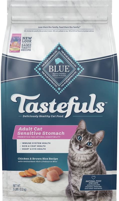 BLUE BUFFALO Sensitive Stomach Chicken Recipe Adult Dry Cat Food, 5-lb ...