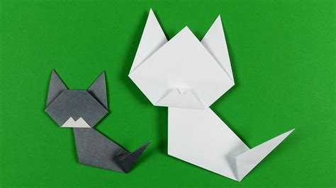 Cute and Easy Origami Cat - Tutorial for Beginners #origami animal - DIY - Paper Cat