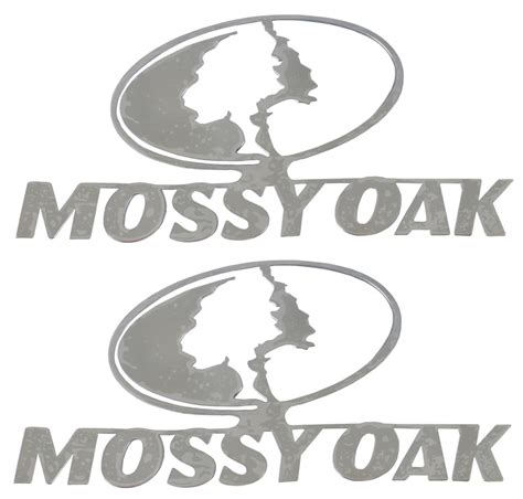 Mossy Oak Emblem Decals - Chrome plated ABS plastic - Qty 2 SPG Novelty SPGMEM2001