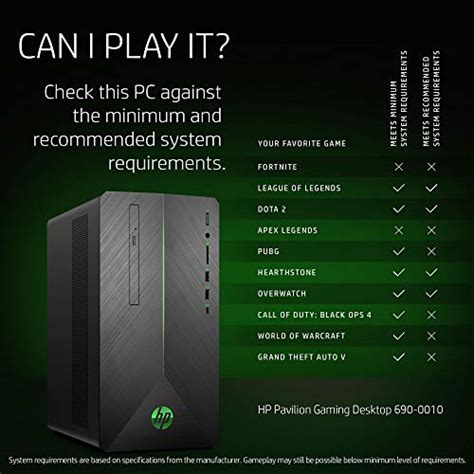 HP Pavilion Gaming Desktop Computer, AMD Ryzen 3 2200G, AMD Radeon RX ...