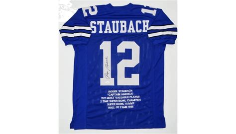 Roger Staubach Hand Signed Cowboys Jersey - CharityStars