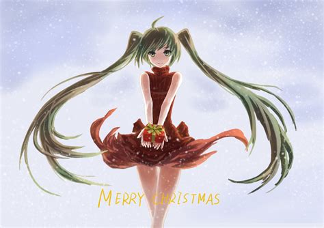 vocaloid, Hatsune, Miku, Gift, Christmas Wallpapers HD / Desktop and Mobile Backgrounds