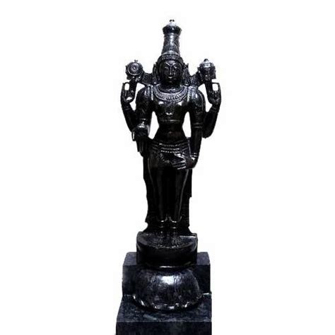 Black Stone Vishnu Statue at Rs 75000 | Black Marble God Statue in ...