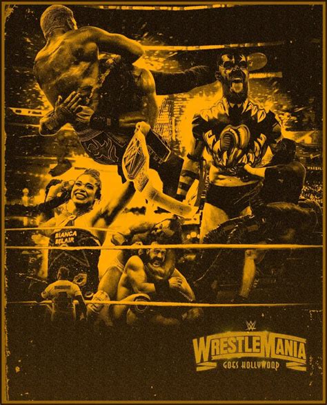 Wrestlemania poster day 2 by LunaticWolfDA on DeviantArt