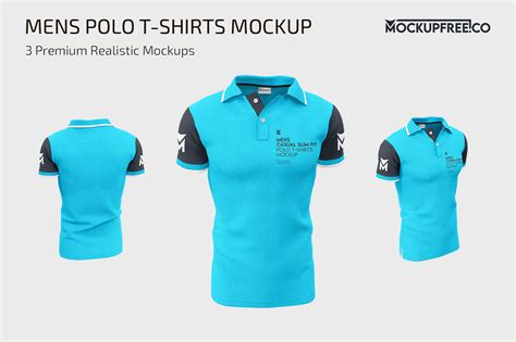 Mens Casual Polo T-Shirts MockUp Set – Free PSD Templates