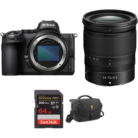 Nikon Z5 Mirrorless Camera with 24-70mm f/4 Lens and Accessories