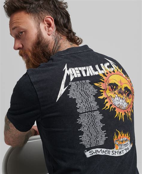 Men's - Metallica x Superdry Limited Edition Band T-Shirt in Mid Back ...