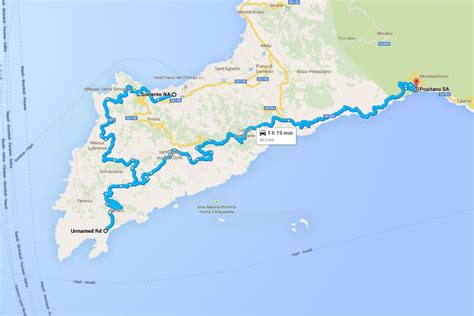 Italy Road Trip Positano Scenic Drive Map | Road trip planner, Amalfi ...