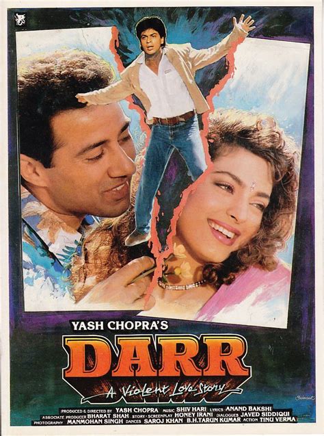 DARR (1993)SHAHRUKH KHAN JUHI CHAWALA SUNNY DEOL PRESS BOOK BOLLYWOOD ...