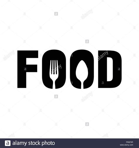 Food logo Black and White Stock Photos & Images - Alamy