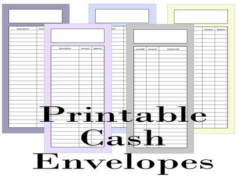 Printable PDF Cash Envelopes - Budget Planning Set