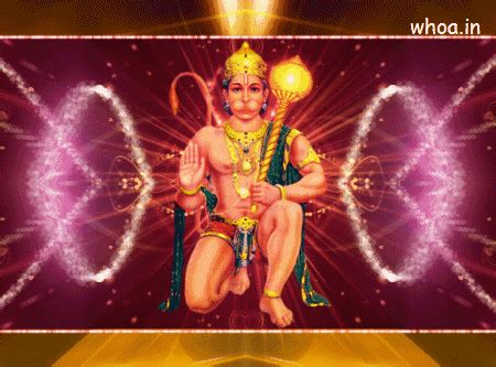 Shree Lord Hanuman Animated Gif In Wallpaper,Images