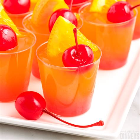 Tequila Sunrise Jello Shots - Family Dinners