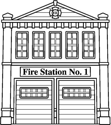 Fire Station Clip Art Black And White in fire station clipart black and white collection ...