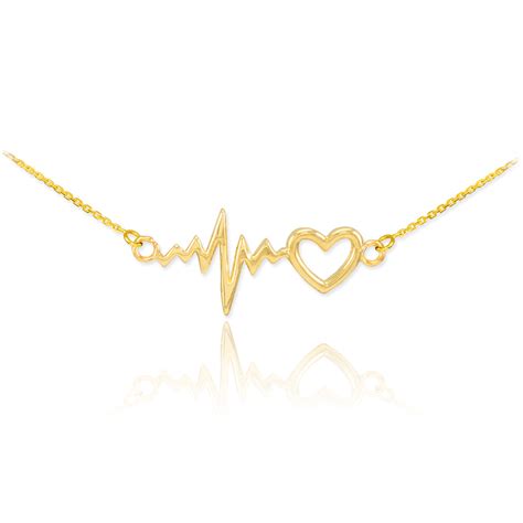 Heartbeat Necklace - 14K Gold