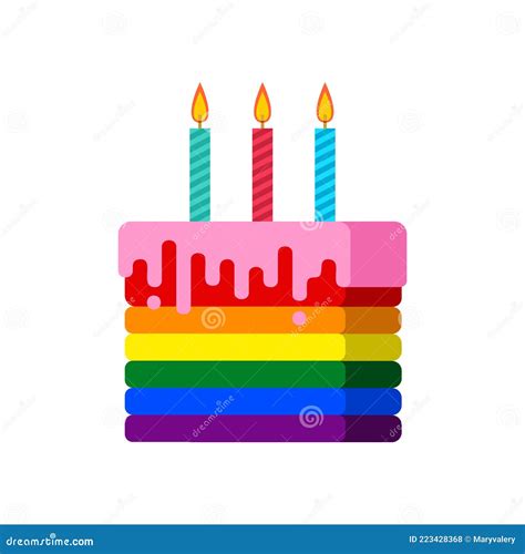 LGBT Cake. Rainbow Cake Sign Stock Vector - Illustration of lgbt ...