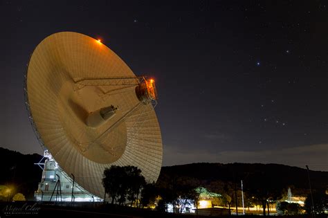 Canis Major and a 70-meter Antenna from NASA Deep Space Network @ Astrophotography by Miguel Claro