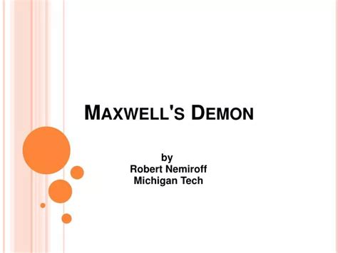 PPT - Maxwell's Demon PowerPoint Presentation, free download - ID:1712251