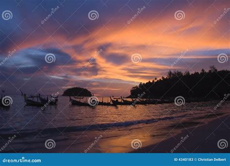 Sunset on Phuket Beach, Thailand Stock Image - Image of holiday, sunset: 4340183