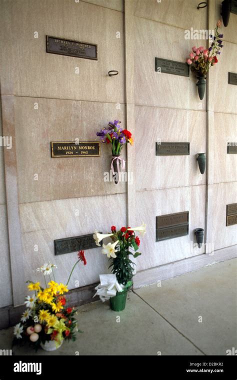 California, Westwood Memorial Park. Grave Of Marilyn Monroe Stock Photo, Royalty Free Image ...