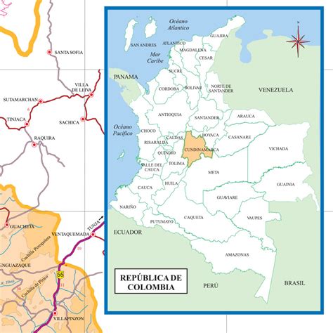 Mapa de Cundinamarca – Mapas Cartur Mapas fisicos politicos de colombia ...