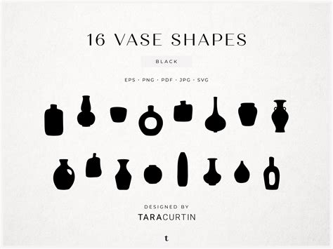 Vase Shapes, Vase Clipart, Vase SVG, Boho Vase Shapes, Vase Shape Cut ...