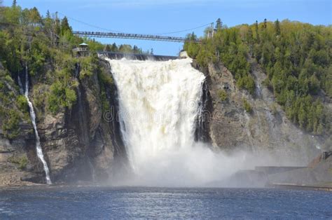 Waterfall Crashing into Ocean Stock Image - Image of clean, majesty ...