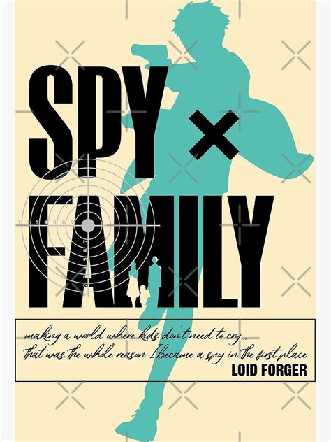 "Spy x Family | Spy Family | Loid Forger Quote in Oasis Sand Background Color" Poster for Sale ...