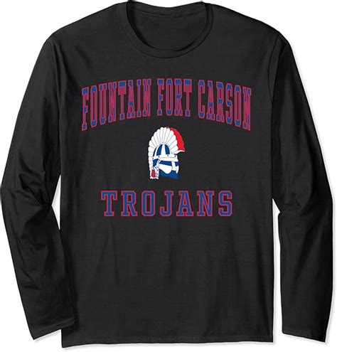 Amazon.com: Fountain Fort Carson High School Trojans Long Sleeve TS C1 ...