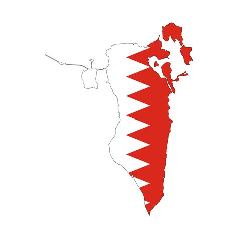 Bahrain Flag Map 25222519 PNG