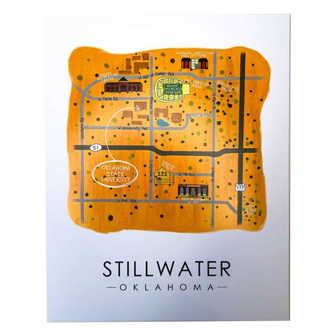 Art Print - 8x10 - Stillwater Map - PLENTY Mercantile & Venue