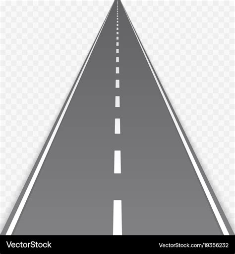 Straight road with markings Royalty Free Vector Image