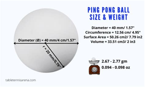 Ping Pong Ball Size, Diameter, Weight, & All Other Facts - TABLE TENNIS ARENA