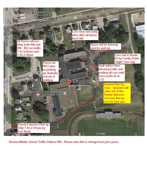 Wallace H. Braden Middle School - Building Pick up and Drop Off Maps