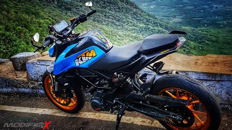 2017 KTM Duke 390 Custom Blue Wrap (modified) –first one we’ve seen ...