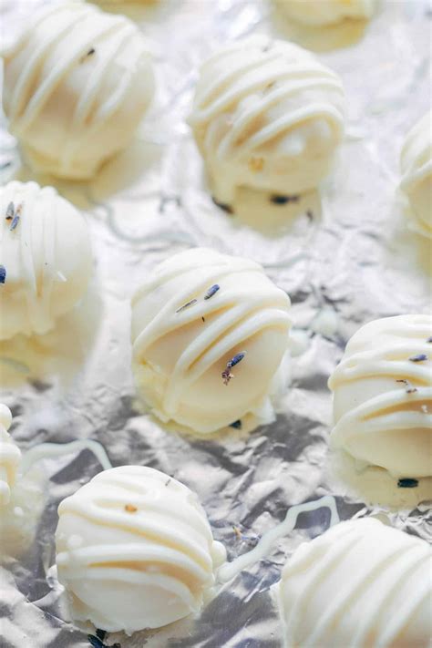 Lavender White Chocolate Truffles - Holiday dessert, perfect for gifting!