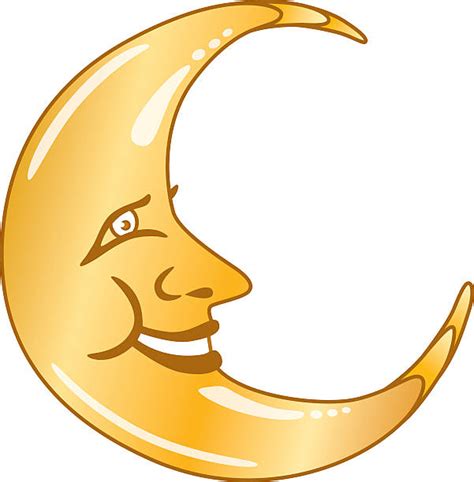 Best Half Moon Face Cartoon Illustrations, Royalty-Free Vector Graphics ...