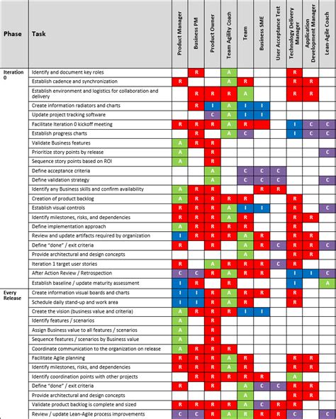 Example RACI Chart for Lean-Agile Roles – Net Objectives Portal Project Tracking Software ...