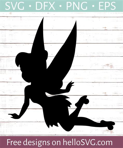 Tinkerbell Silhouette #2 SVG - Free SVG files | HelloSVG.com