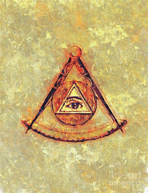 Freemason, Masonic, Symbols Painting by Esoterica Art Agency