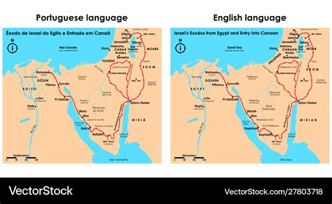 Map Of Exodus From Egypt To Canaan