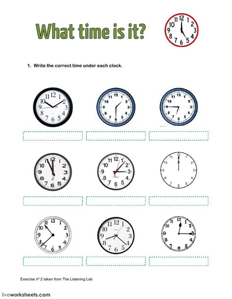 Time Worksheets Pdf Esl | worksheet