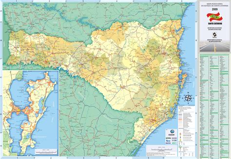 Mapa Rodoviário de Santa Catarina - Geografia - InfoEscola