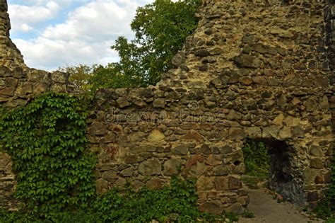 The Ruins of the Templar Castle in the Town of the City of Middle Zakarpattia Region, Ukraine ...