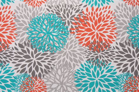 Premier Prints Blooms Outdoor Fabric in Pacific