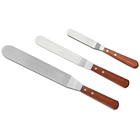 Generic Offset Spatula Set with Wood Handle Professional Cake ...