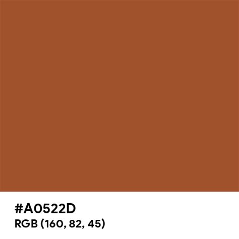 Sienna color hex code is #A0522D