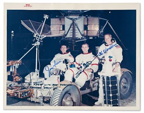 Lot - Apollo 15 "Red Number" Crew Signed Photo