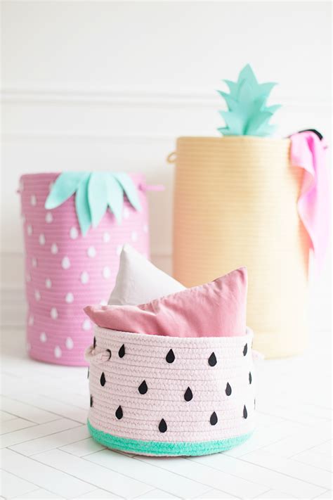 How To Make Fruit-Inspired Storage Baskets - Studio DIY