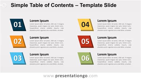 Table Of Contents Powerpoint Template | Bruin Blog